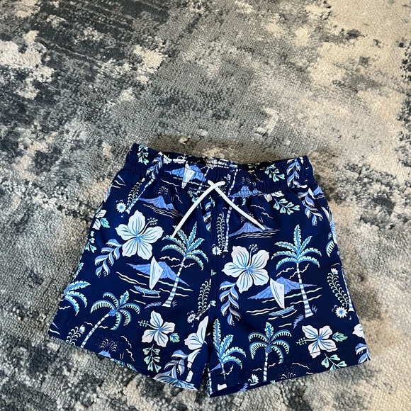 Janie and Jack Blue Floral Men's Athletic Shorts - Picture 1 of 3
